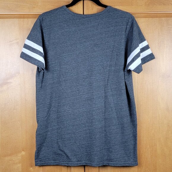 NFL Women's Heather Grey Detroit Lions Football Split Neck Short Sleeve Tee - M - Picture 3 of 7